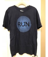 Nike Run T-Shirt Size  2XL  XL  Regular Fit Grey Blue GRAPHIC PRINT &quot;RUN&quot; - £15.61 GBP
