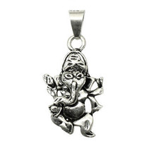 Plata Maciza de Ley Colgante Lord Ganesha Relieve Dios - £25.99 GBP