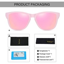 Dollger Polarized Sunglasses for Women Retro Classic Mirrored Sunglasses Pink Le - £22.00 GBP