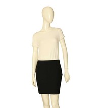 Romeo Gigli Black Pencil Virgin Wool Side Zipper Short Mini Length Skirt... - $108.90