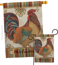 Welcome Rooster - Impressions Decorative Flags Set S110127-BO - £46.20 GBP