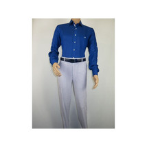 Men ADOLFO Seersucker Suit Stripe Casual Dressy Summer Suit 2 Button C622 Blue image 8