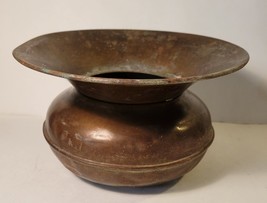 Vintage Brass Spittoon Planter Pot Vase - $29.00