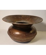 Vintage Brass Spittoon Planter Pot Vase - $20.00