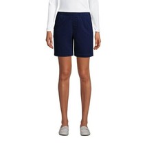 Lands&#39; End Women&#39;s Pull On 7IN Chino Shorts Deep Sea Navy Regular Size 12 - £17.72 GBP