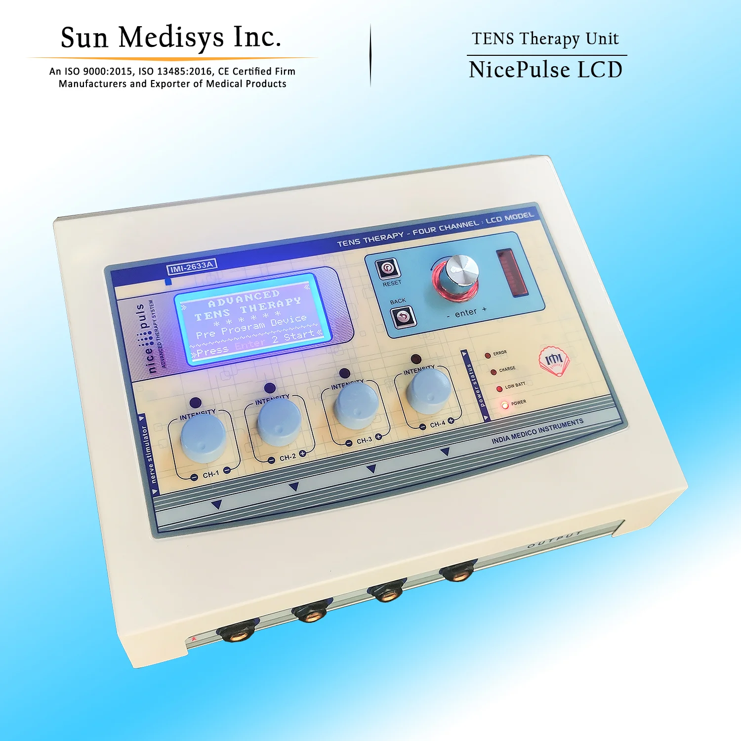 Advanced Four Channel TENS Therapy Unit – LCD “Battery Operated” - $6,177.23 MXN