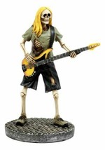 Day Of The Dead Skeleton Bass Player Figurine Rock Band From Hell Underworld - £24.77 GBP