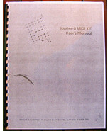 Roland Jupiter 8 MIDI KIT User&#39;s Manual Booklet, Spiral Bound Reproduction - $19.79