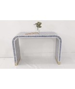 Handmade Bone Inlay Waterfall Console Table, Waterfall Bone Inlay, Bone ... - $1,566.03 CAD