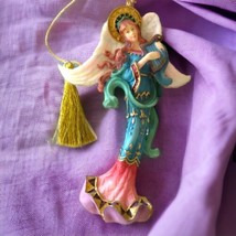 Lenox Angel of Glory Ornament Holiday 2000 Christmas Holding Harp Colorf... - $19.79