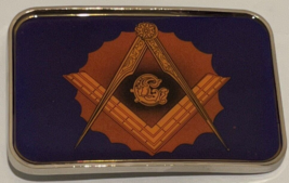 MASON Blue Belt Buckle Fraternal Freemasonry Mason Masonic Free Masons - £9.65 GBP