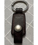 Coach Brown Leather  Ring Valet Key Chain Key Fob RARE Vintage - $48.55 CAD