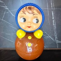 Cute Vintage USSR Kids Plastic Celluloid Doll Roly Poly Toy Nevalyashka 41 cm - $225.00