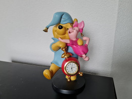 Extremely Rare! Walt Disney Winnie the Pooh with Piglet Clock Figurine Statue - $333.00