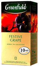 GREENFIELD FESTIVE GRAPE HERBAL 25 TEA BAGS X 10 BOXES - £36.99 GBP