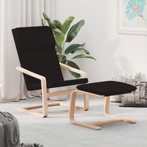 Relaxing Chair With Footstool Black - $3,814.76 MXN