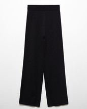 Mango - NEW - Knitted Wideleg Trousers - Black - Small - £18.03 GBP