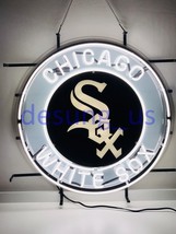 New Chicago White Sox Light Lamp Gift Baseball Neon Sign 24&quot; HD Vivid Printing - £203.27 GBP