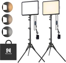 2-Pack Photography Lighting Kit, Niceveedi 22W Led Video Light Kit, 2900... - $77.93