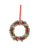 Bethany Lowe Holly Wreath Christmas Tree Ornament Classic Retro Vntg Sty... - £23.56 GBP
