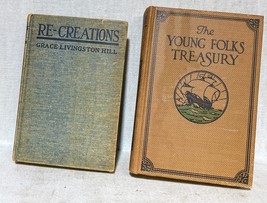 Vintage group of 2 1920&#39;s books Young Folks Treasury volume 7 Heroes  and Patrio - £12.97 GBP
