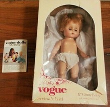 Vintage Vogue Ginny Drink Wet 12&quot; Baby Doll w/ Original Box &amp; Brochure - £23.33 GBP