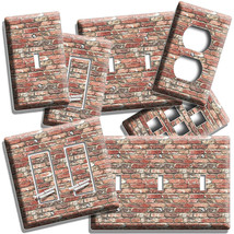 Rustic Reclaimed Exposed Red Brick Wall Light Switch Outlet Plate New Room Decor - £9.58 GBP+