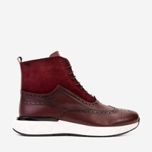 The Regent Burgundy Leather Wingtip Brogue Men Casual Boot image 4
