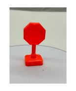 Vintage Fisher Price Little People Red Stop Sign For Town School Bus Pla... - £10.46 GBP