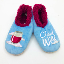 Snoozies Women&#39;s Slippers Cloud Wine Light Blue Medium 7/8 - £10.37 GBP