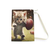 Football Kitty Fantasy: Feline Cat American Sport Quarterback - Laundry Bag - $49.30