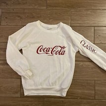 Vintage Coca Cola Classic Sweatshirt Men&#39;s Size Small Long Sleeve Sweater USA - £33.61 GBP