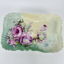 Haviland France Fish Platter Serving Tray Antique Hand Signed Roses Vintage - £37.80 GBP