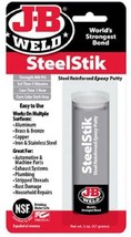 J-B Weld 8267-S SteelStik Steel Reinforced Epoxy Putty Stick, 2 Ounces - £13.34 GBP