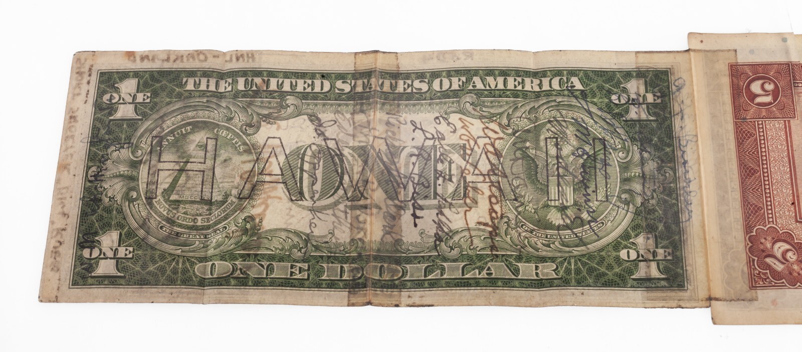 WWII US Short Snorter totaling 28 Notes! R5D-1 Honolulu To Oakland Item image 4