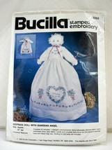 Bucilla Stamped Embroidery Pillowcase Keepsake Doll with Guardian Angel ... - £14.87 GBP