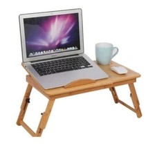 Portable Laptop Adjustable Bamboo Notebook Desk Foldable Lap Table Folding Tray - £7.92 GBP