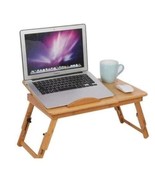 Portable Laptop Adjustable Bamboo Notebook Desk Foldable Lap Table Foldi... - £7.90 GBP