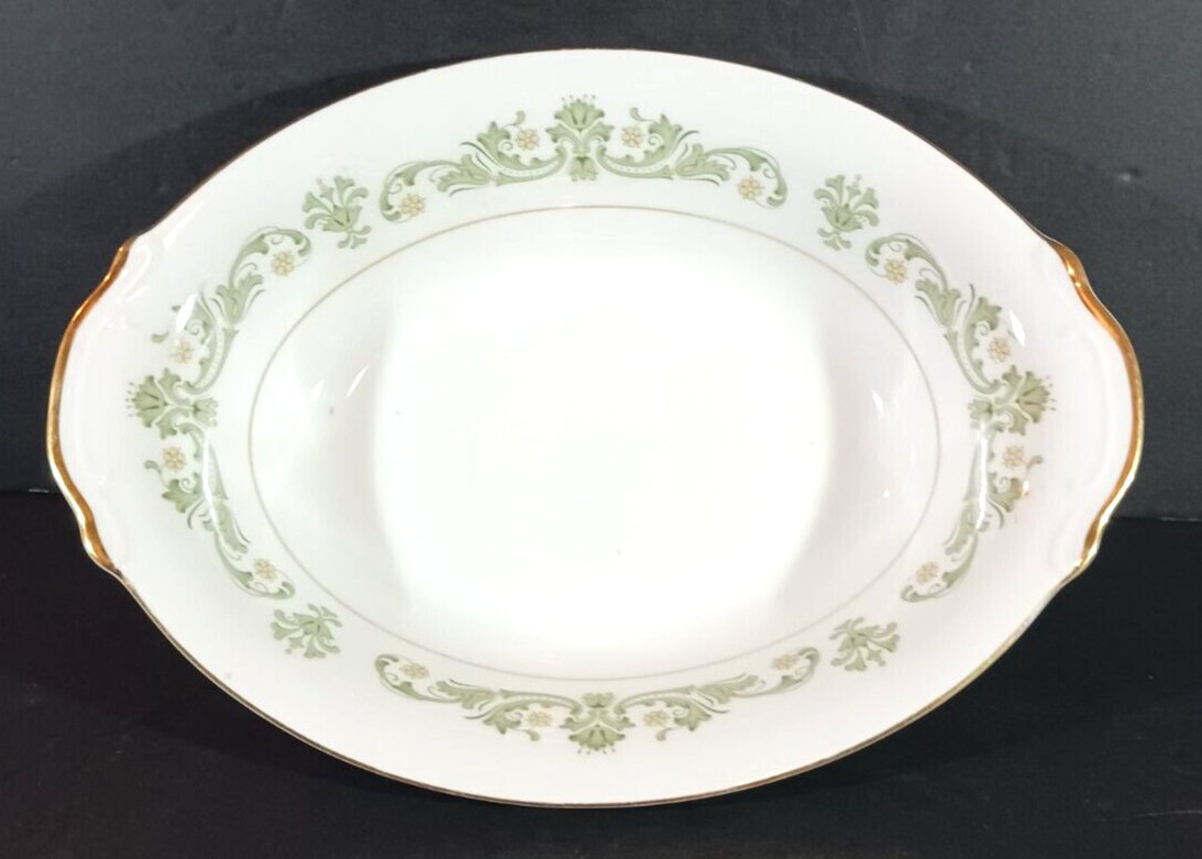 Contessa Green by Style House-Fine China-11 inch Oval Serving Bowl - $34.64