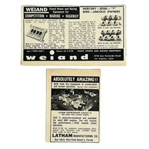 1959 Weiand Latham Superchargers Equipment Print Ad Hot Hot Racing Speed... - $9.47
