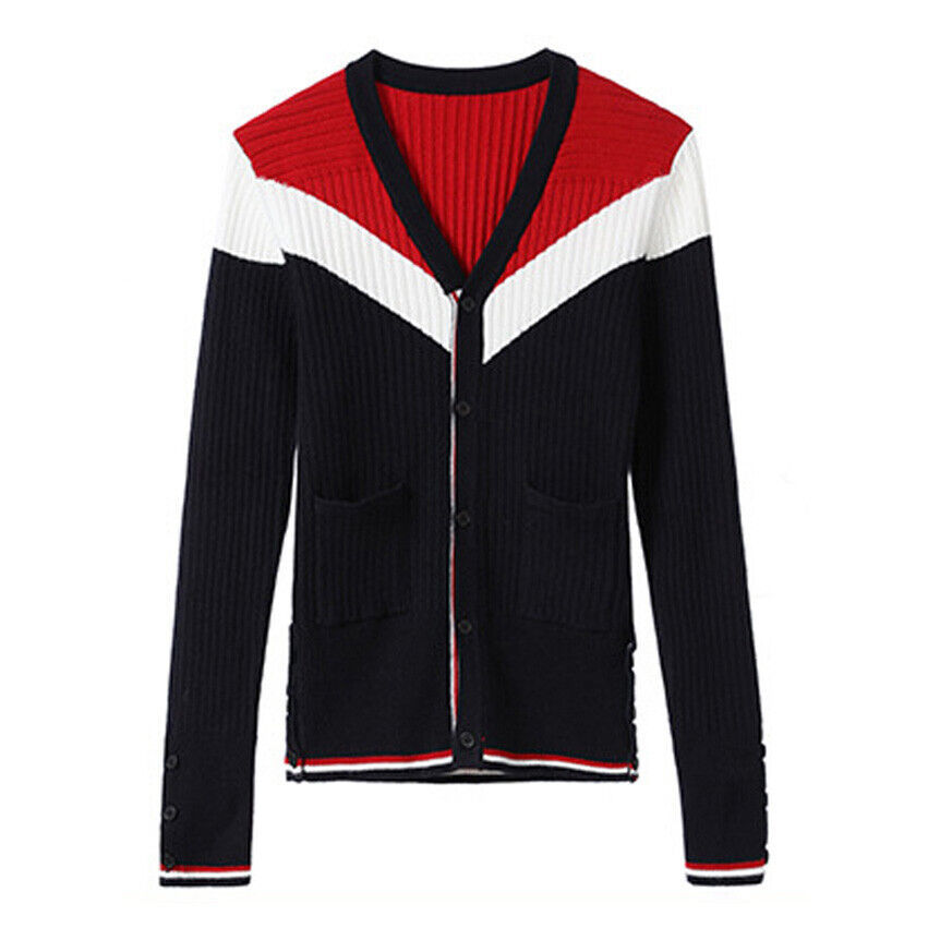 Women's Long Sleeve Button Front Sporty Colour-block Fitted Cardigan AUS STOCK Item image 2