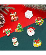 8 Pieces Christmas Brooch Set Metal Brooch Free Shipping - £12.74 GBP