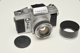 Topcon RE Super w/RE, Auto-Topcor 58mm f/1.8  Lens &amp; Hood - Clean - 100%... - £207.33 GBP