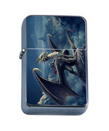 Dragons D35 Flip Top Oil Lighter Wind Resistant Flame Fantasy - $14.80