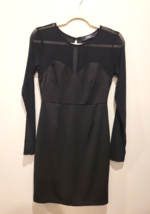 Lulus Women’s SMALL Black Sheer Mesh Dress Sorry Long Sleeve Lined Bodyc... - $306.01 MXN