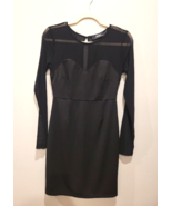 Lulus Women’s SMALL Black Sheer Mesh Dress Sorry Long Sleeve Lined Bodyc... - $306.01 MXN