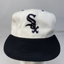 Chicago White Sox Pro Line Pro Model Baseball Hat White/Black Script Size 7 USA - £21.28 GBP