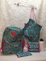 2 Kitty Cat Backpacks, Lunchbox, Pencil Bag &amp; Water Bottle NEW - £15.60 GBP