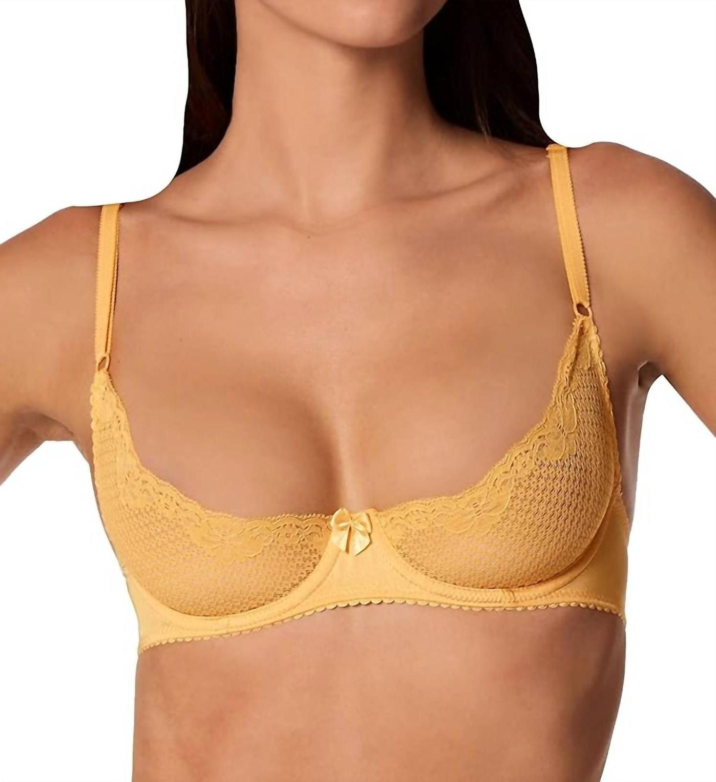 Timpa Lingerie Duet Lace Underwire Demi Bra Marigold - $37.00