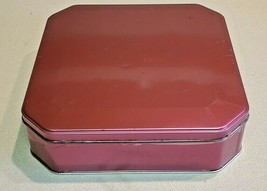 2005 Delacre Roule&#39; Dip Milk Chocolate Biscuits 16 oz. Pink Tin Container - $9.85